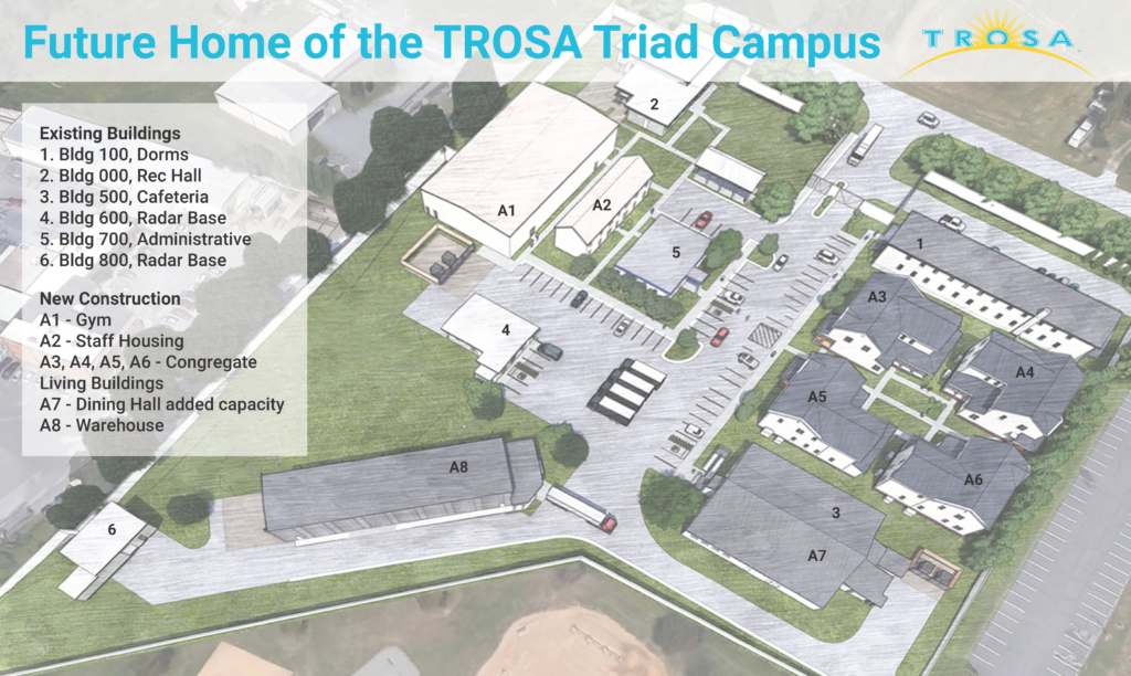 map of TROSA Triad campus